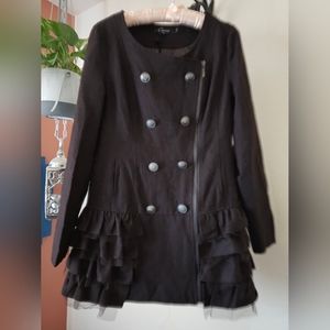 Cecico Chocolate Brown Zipper Front Jacket NWT Size Medium